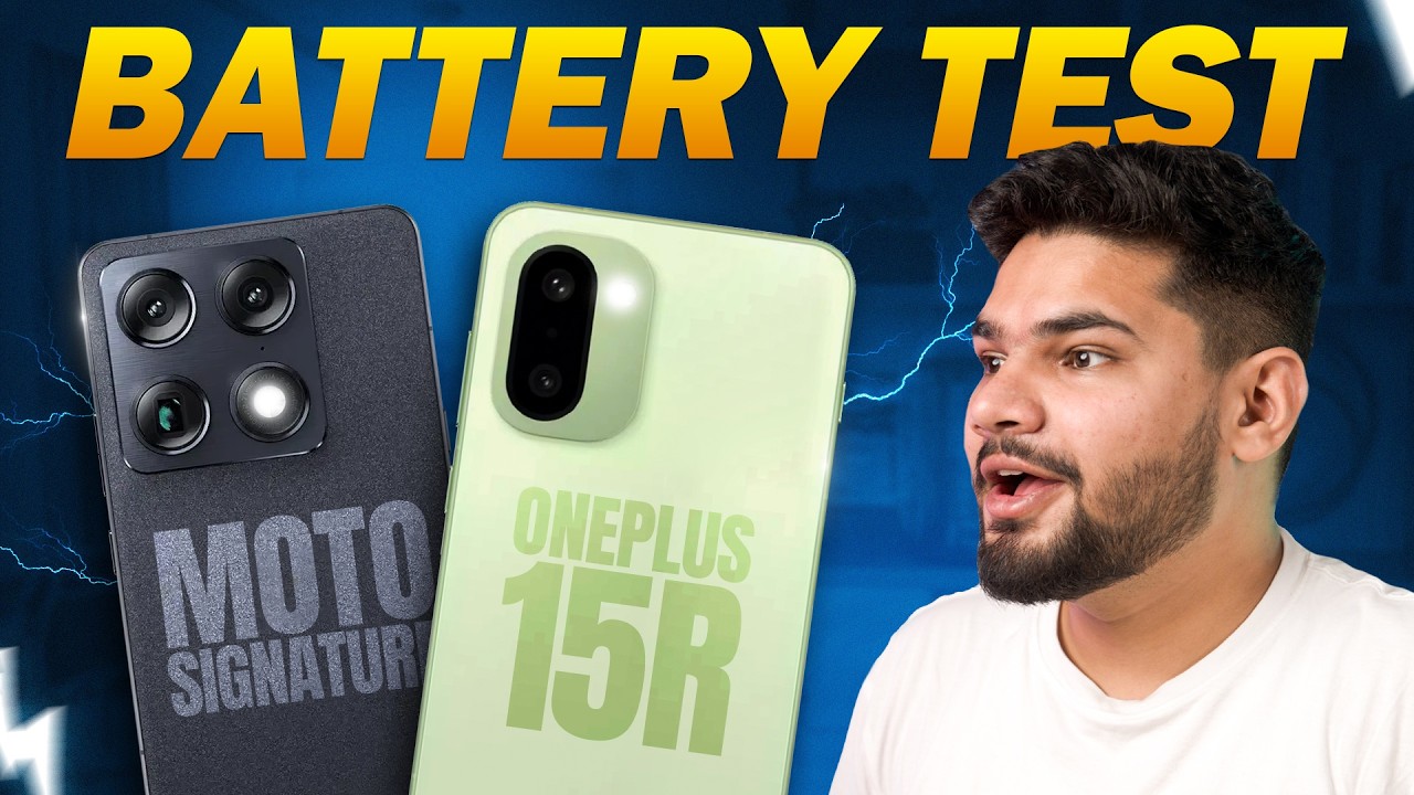 Motorola Signature vs OnePlus 15R battery drain test - Shocking results! 🔋