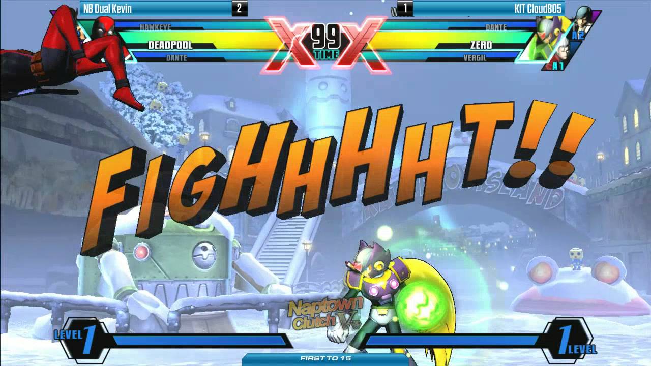 UMVC3 FT15 @ Naptown Clutch V - NB Dual Kevin vs KIT Cloud805 [720p/60fps]