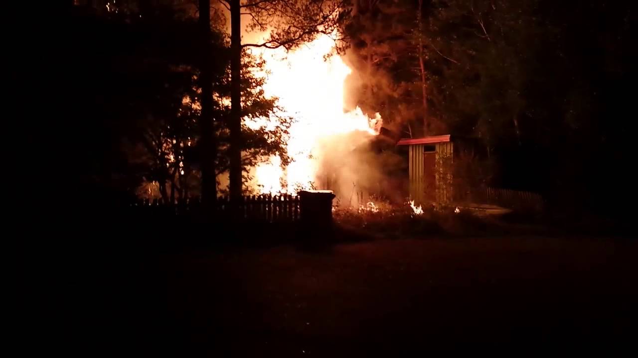 Husbrann p&aring; Kornsj&oslash;. Fredag 23 August