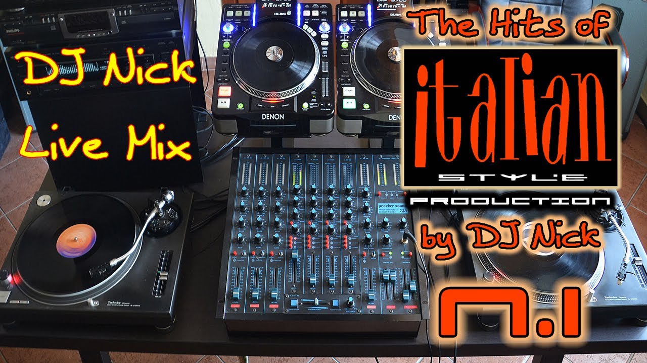 DJ NICK 90's Italian Style Production Italo-House Hits n.1 - Vinyl live mix