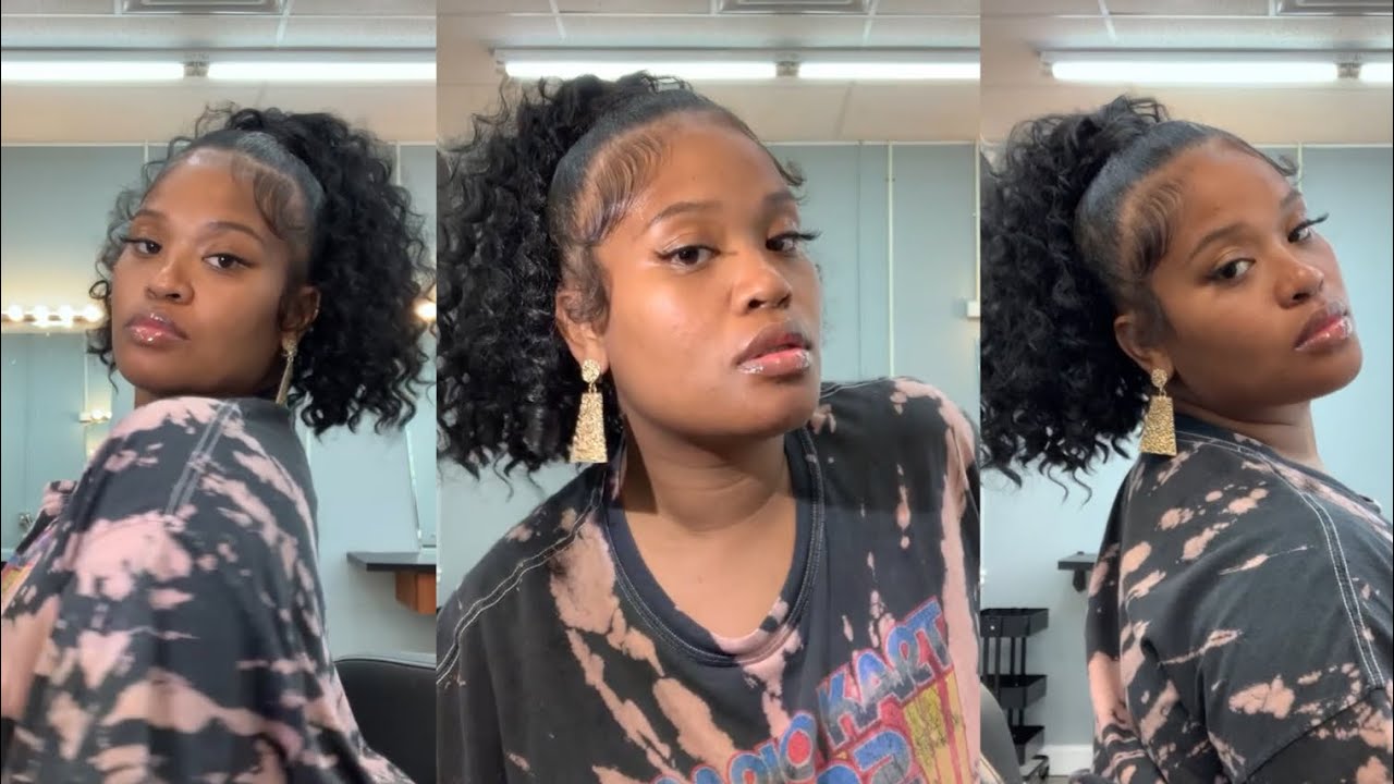 How to: Sleek ponytail Organique ocean deep wave under $24 (minimal heat)
