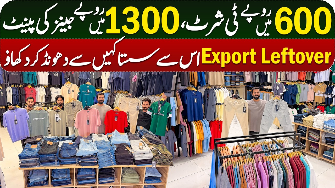 90% Off on Original Branded Jeans, T-Shirts, Shirts, Hoodie, Jacket. Export Leftover