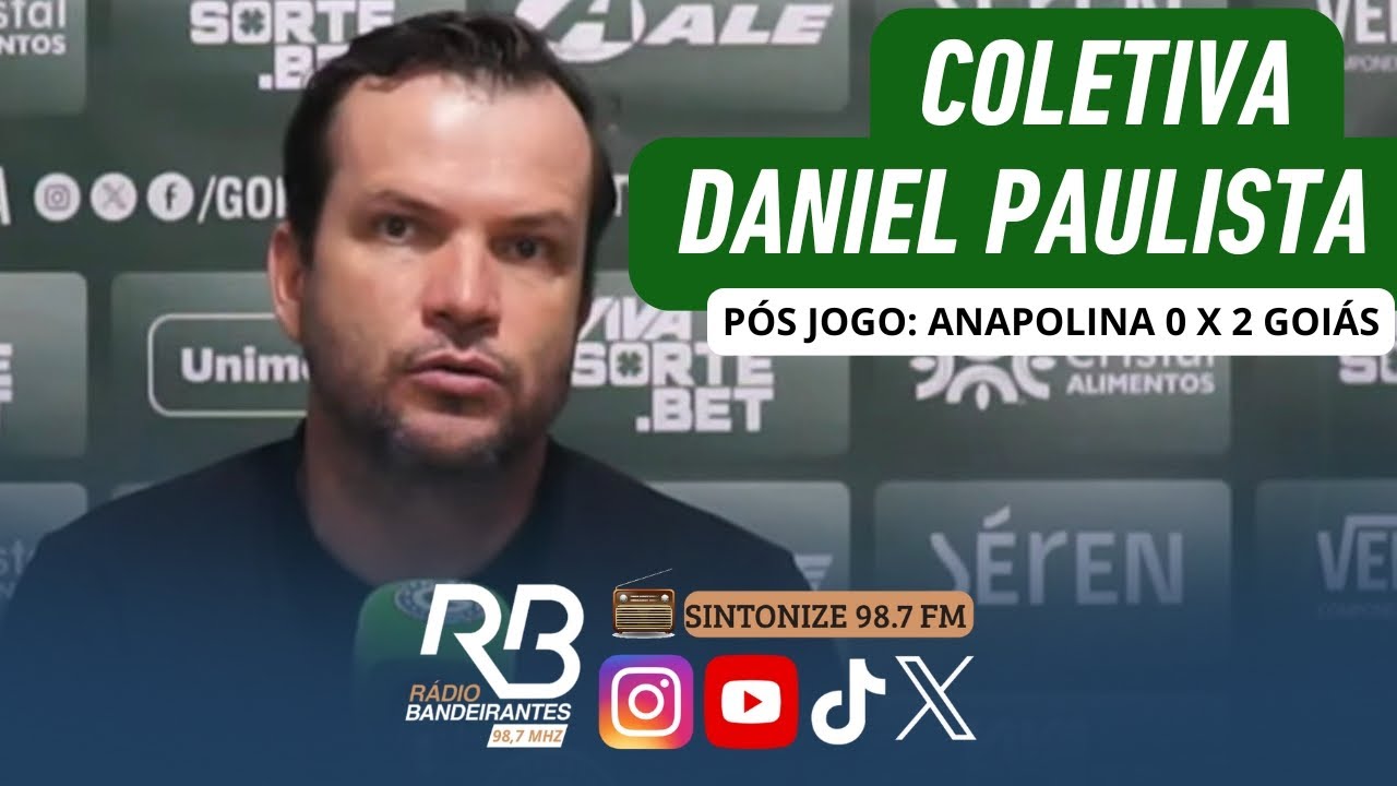 Coletiva do técnico Daniel Paulista após Anapolina 0 x 2 Goiás | Campeonato Goiano