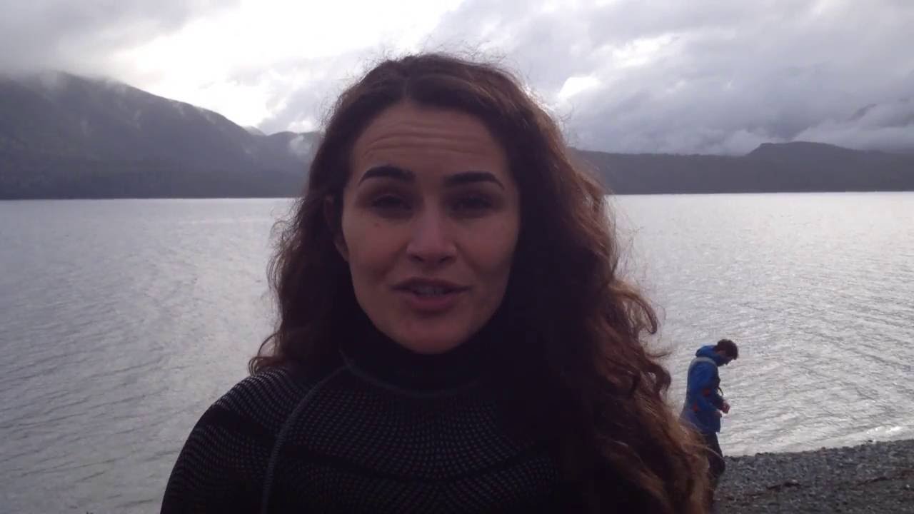 Open Water Winter challenge across the Lake Te Anau New Zealand