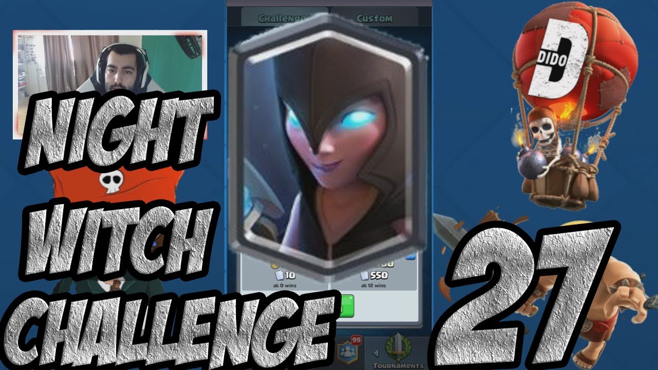 Clash Royale #27 Нова LEGENDARY карта! NIGHT WITCH CHALLENGE!