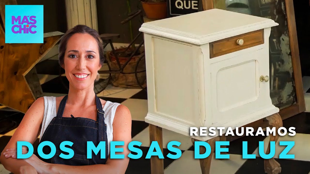 RESTAURAMOS 2 MESAS DE LUZ ANTIGUAS y en MAL ESTADO - Quedaron COMO NUEVAS | Más Chic