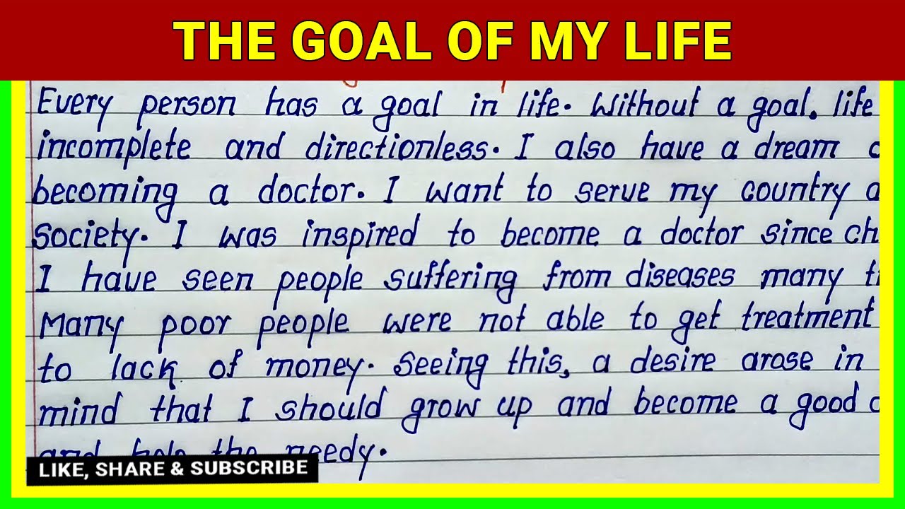 Write English Essay on The Goal of My Life | Simple Easy and Short English Essay on My Goal