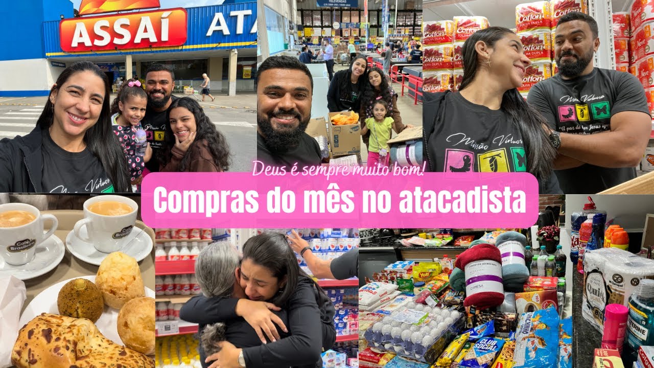 Compras do mês no atacadista| Encontro especial| Mostrei valor total| Arrumei os armários | Gratidão