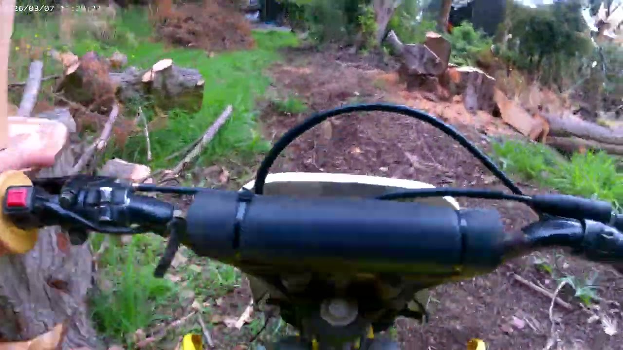 Ripping the paddock up on pit bike 