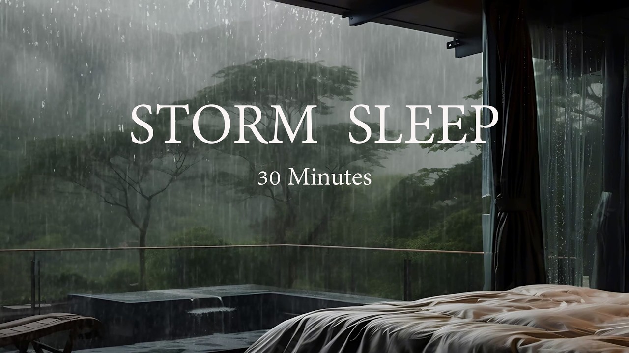 Anxiety at Night? Let This Thunderstorm Calm You ⚡🌙 | 30 Min