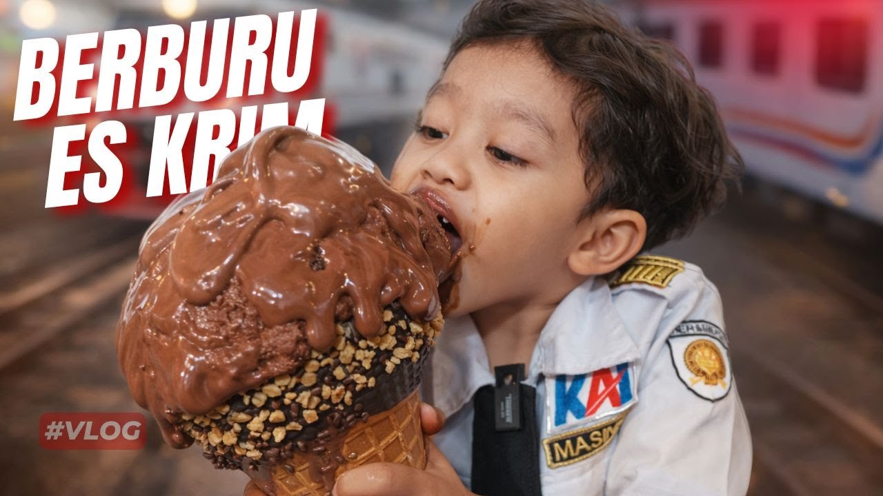 MASINIS KECIL BERBURU ES KRIM NAIK KERETA