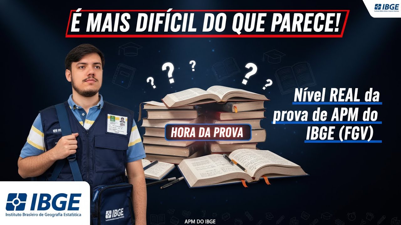 😱 É MAIS DIFÍCIL DO QUE PARECE! Nível REAL da prova de APM do IBGE (FGV)