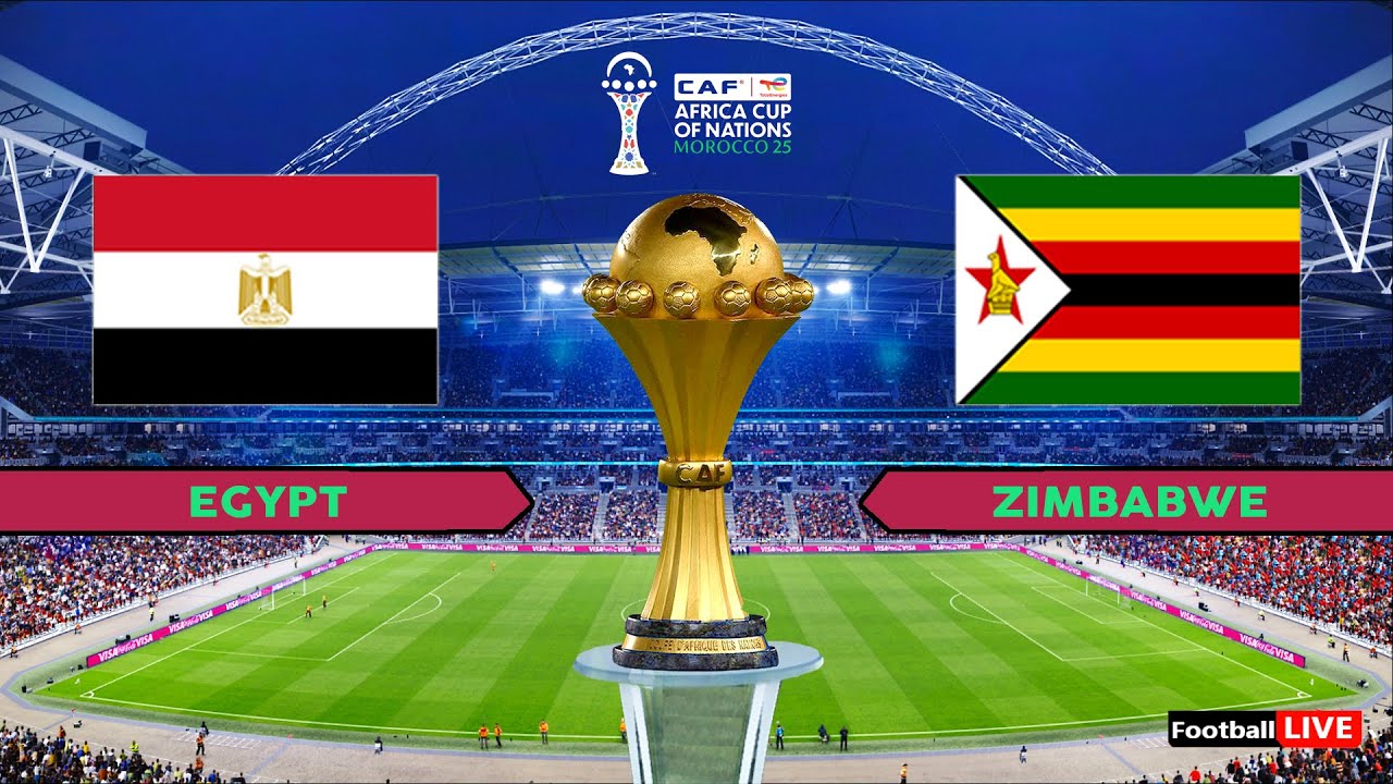 EGYPT vs ZIMBABWE - Africa Cup of Nations 2025 AFCON | Full Match All Goals | Simulation PES