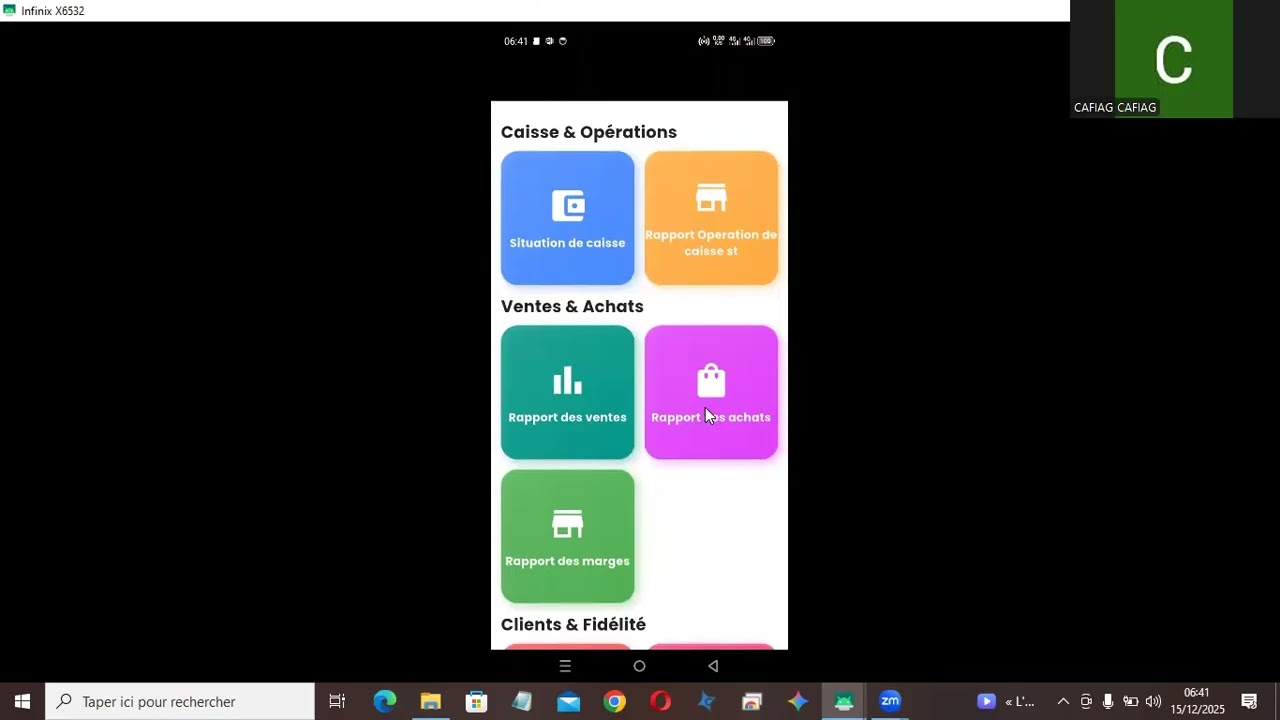 Application mobile de gestion d’entreprise – Rapports multi agences en temps réel