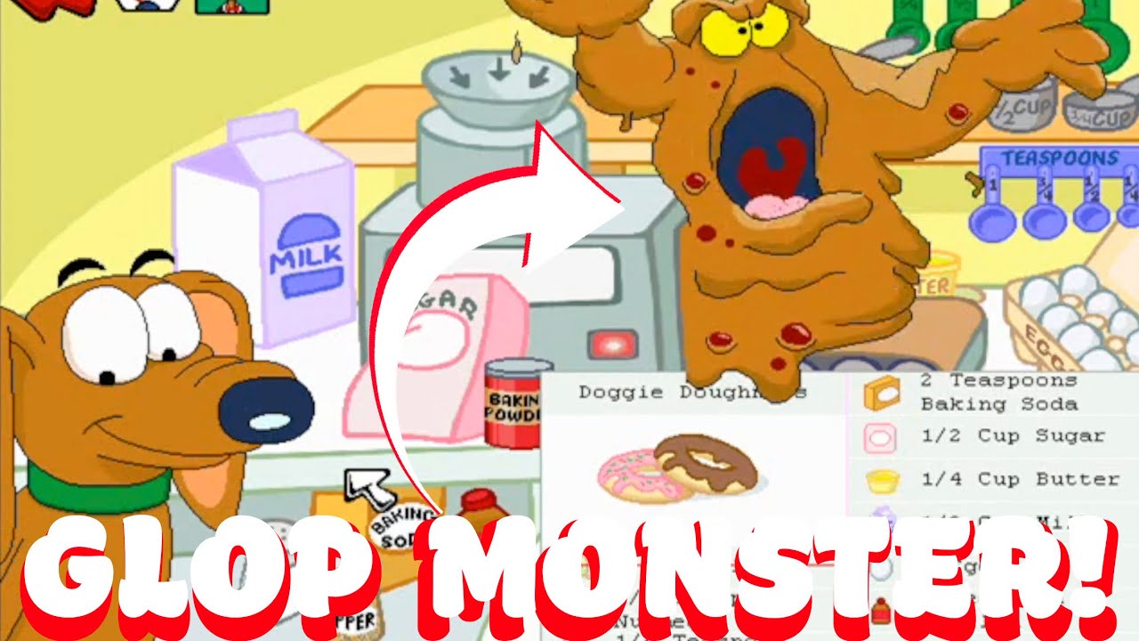 Jumpstart 1st Grade Glop Monster! Part Two - Playthrough Of Cafeteria & Kitchen (1995)