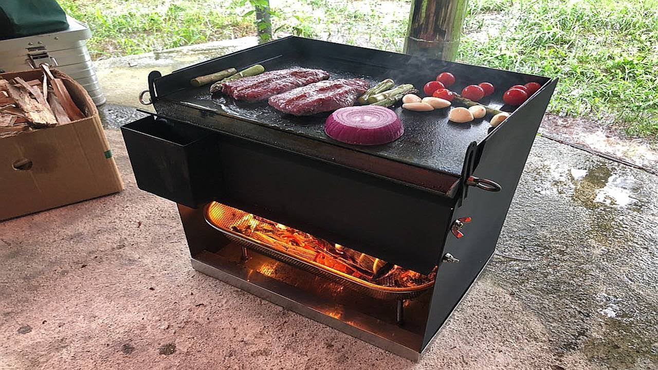 캠핑용 조립식 철판 스토브만들기/화목난로 Making a prefabricated angle adjustable iron plate stove for camping