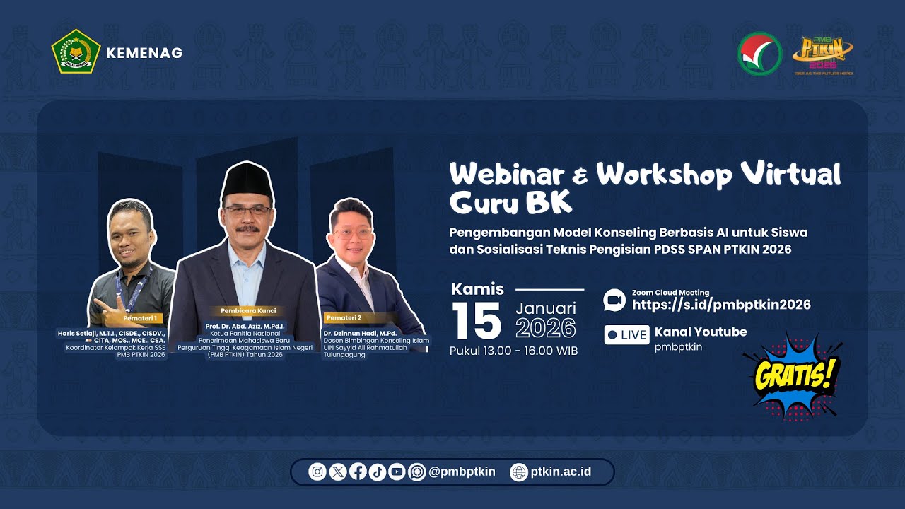 Live | Webinar & Workshop Virtual Guru BK | PMB PTKIN 2026