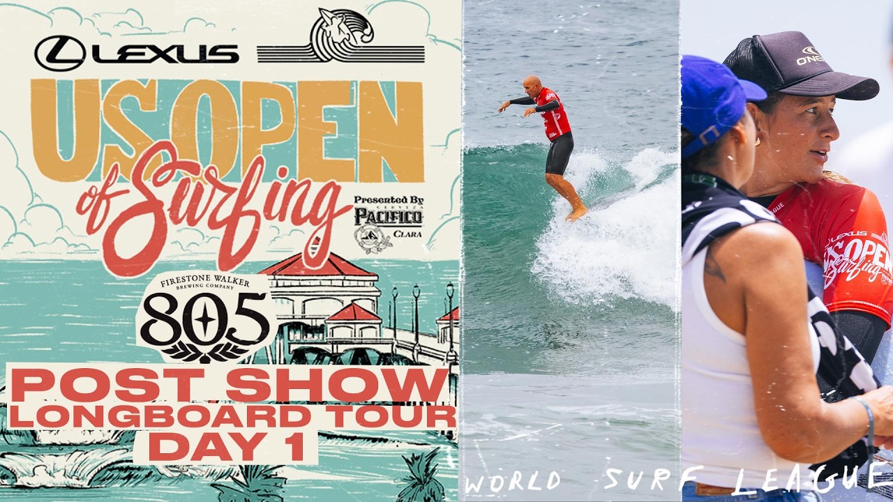 Longboard steeze and poise take over HB to start Lexus US Open of Surfing I 805 Post Show Day 1