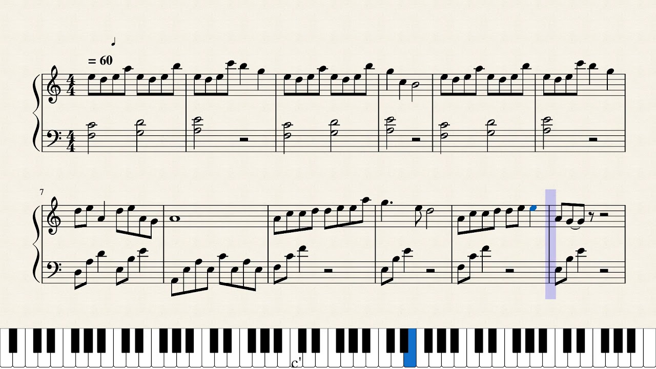 Zhou Shen Big fish piano sheet free download 周深【大鱼】 C调钢琴最简版一学就会 琴谱免费下载