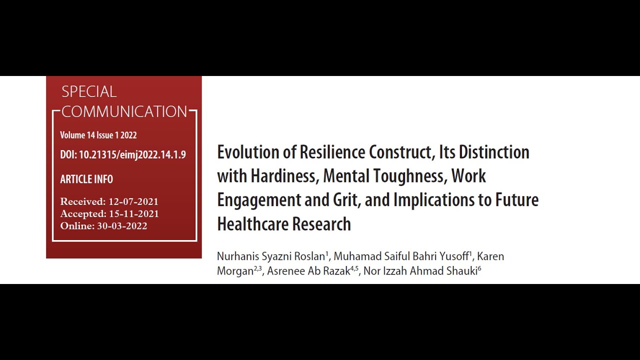 The Resilience Evolution