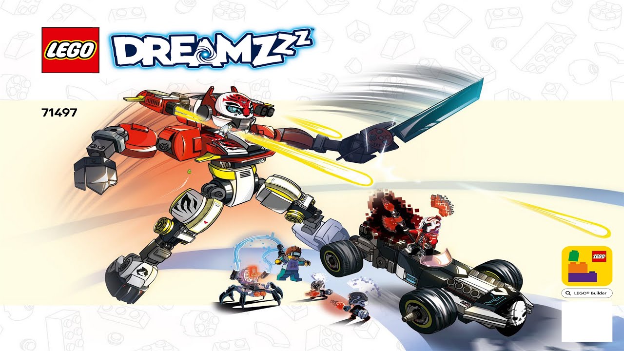 ✨ LEGO instructions ✨ DREAMZzz ✨ 71497 ✨ Cooper's Tiger Mech & Zero's Hot Rod Car ✨