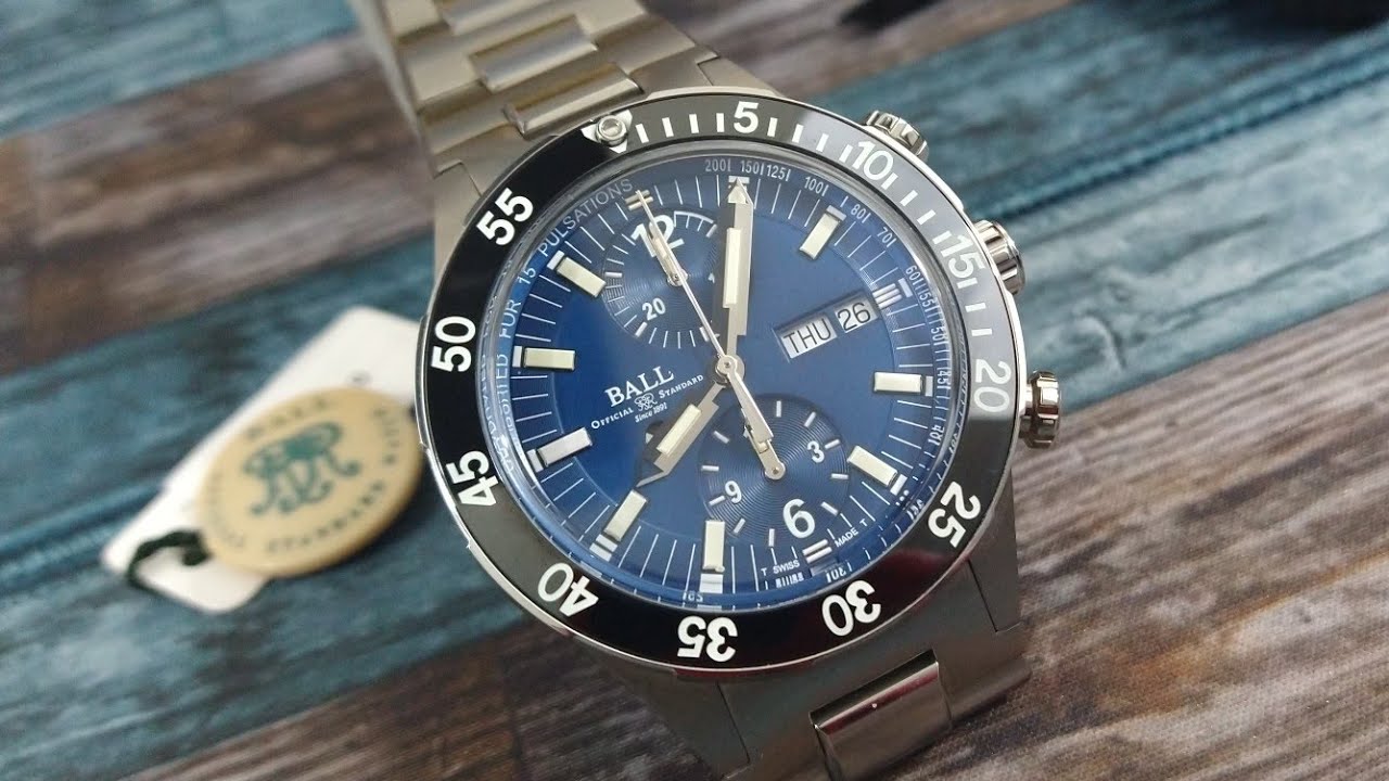 Ball DC3030C-S-BE Roadmaster Rescue Chronograph Titanium Blue