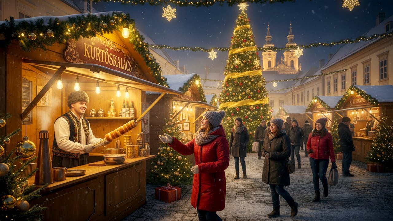 Самая интимная рождественская ярмарка Венгрии: пешеходная экскурсия в Сентендре 4K 2025