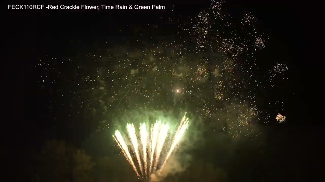 FECK110RCF  Red Crackle Flower, Time Rain & Green Palm