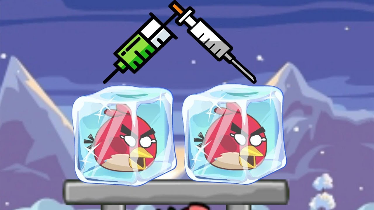 Unfreeze Angry Birds - POUR WATER ON FROZEN BIRDS TO RESCUE THEM FULL!!