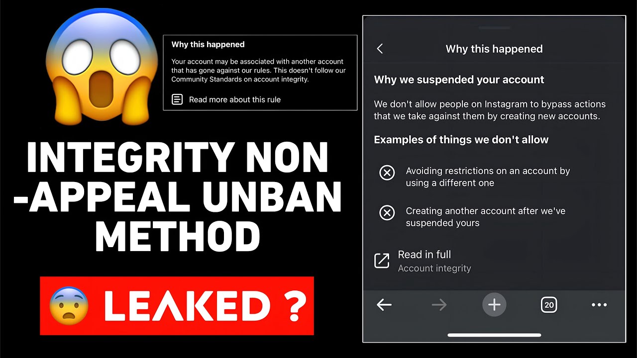 INSTAGRAM SUSPENDED (NON - APPEAL) | INTEGRITY UNBAN METHOD (2025 UPDATE) 🔒
