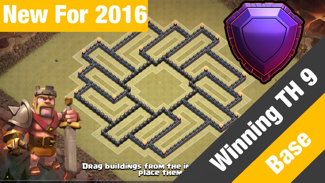 Winning TH9 Base Layout | Speed Build (2016)