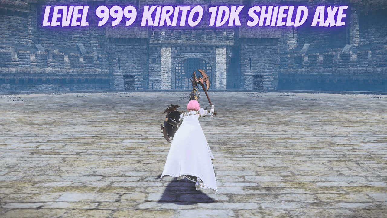 Sword Art Online Alicization Lycoris Level 999 Kirito One Down Kill Shield Axe