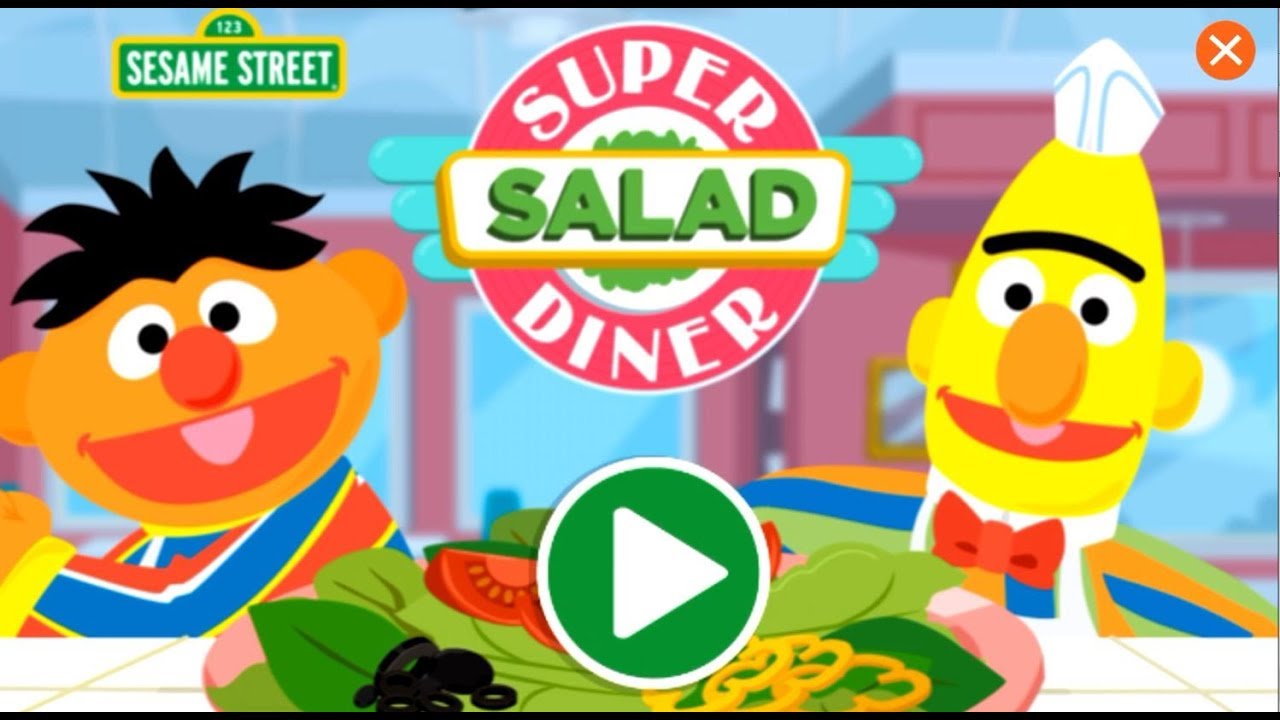 SESAME STREET Games Super Salad Diner with Ernie and Bert | New Online Game by PBS