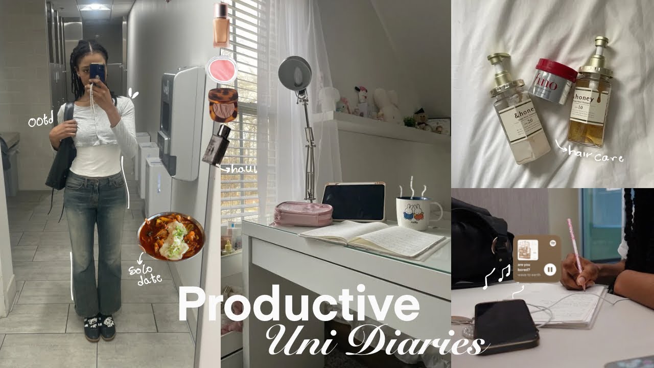 Realistic uni diaries: candle making, Grwm, 7:00am morning, Haircare, Joocyee makeup haul, solo date