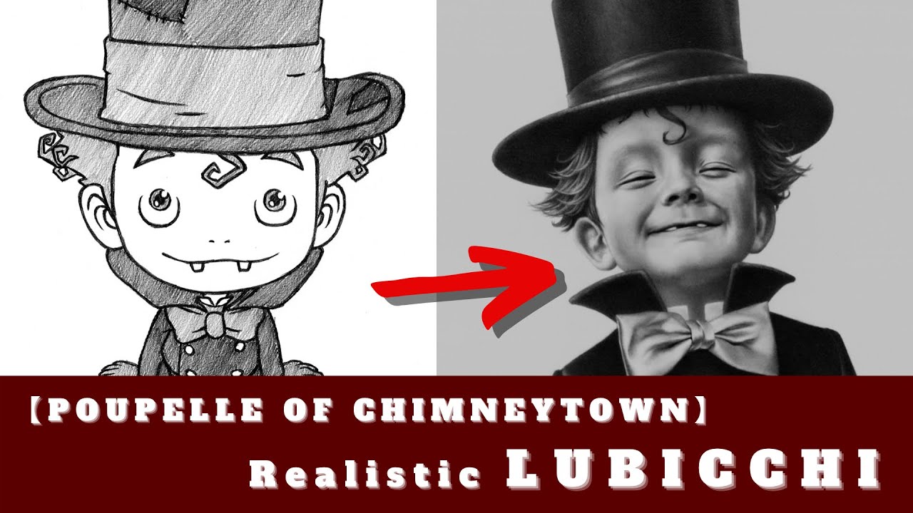 【Poupelle of Chimney Town】How to draw Lubicchi｜『映画 えんとつ町のプペル』鉛筆画ルビッチ
