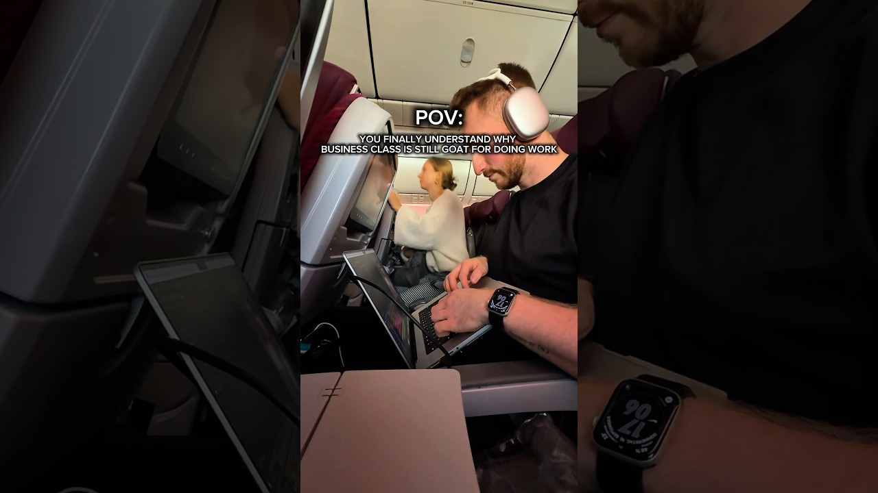Trying to work in Economy Class&hellip; never again. ✈️💻 #EconomyClass #WorkLife #TravelStruggles
