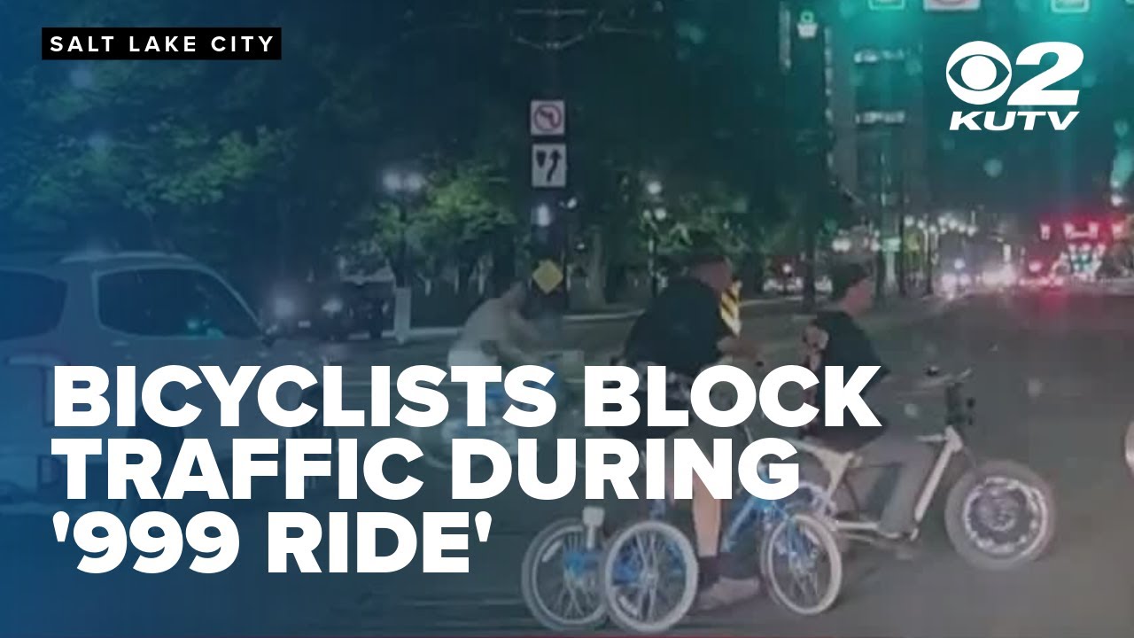 Video captures bicycles blocking traffic, drivers yelling during Salt Lake '999 Ride'
