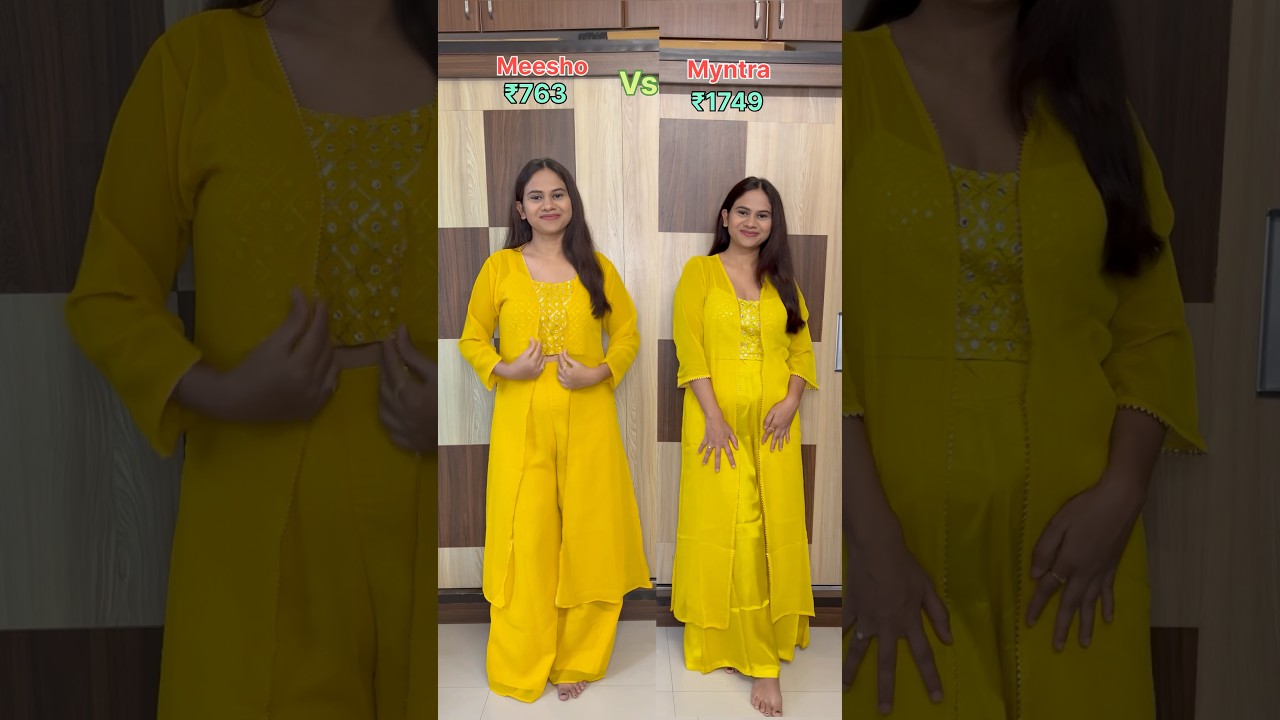 Meesho or Myntra ??? Comment below 🫶 #meesho #meeshovsmyntra #style #youtubeindia #myntra