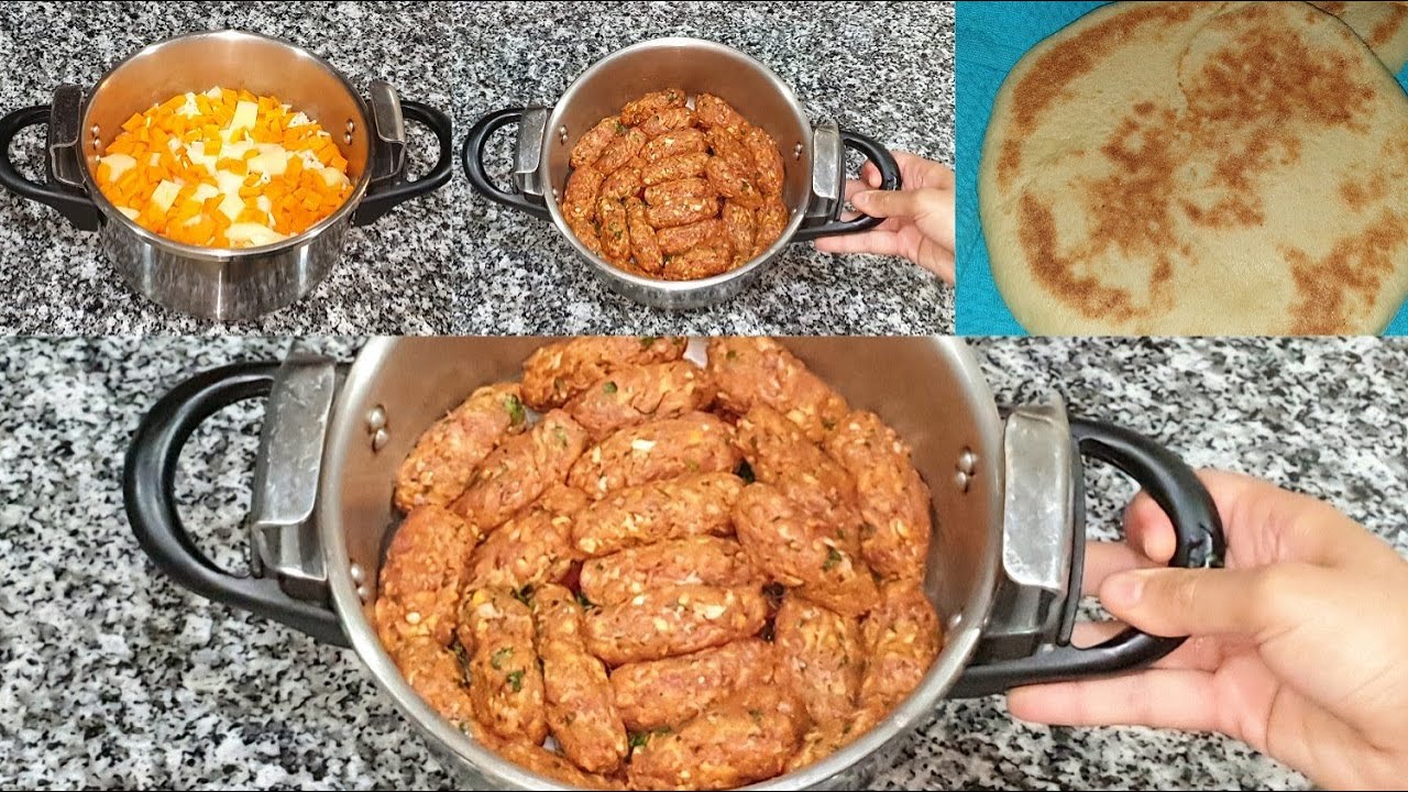 الحل السريع للعشاء كفتة مشوية في الكوكوط خطيييرة في المذاق مع ارز بالخضر في 10 دقائق
