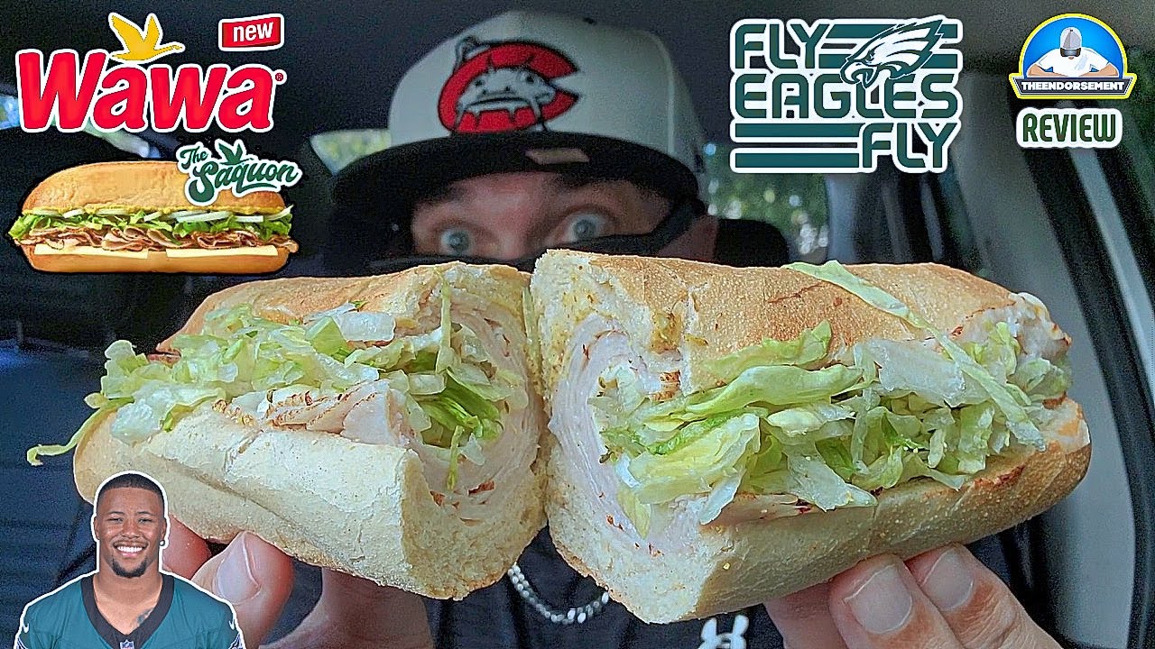 Wawa&reg; The Saquon Hoagie Review! 🦃🧀🧅 | Fly Eagles Fly! 🦅 | theendorsement