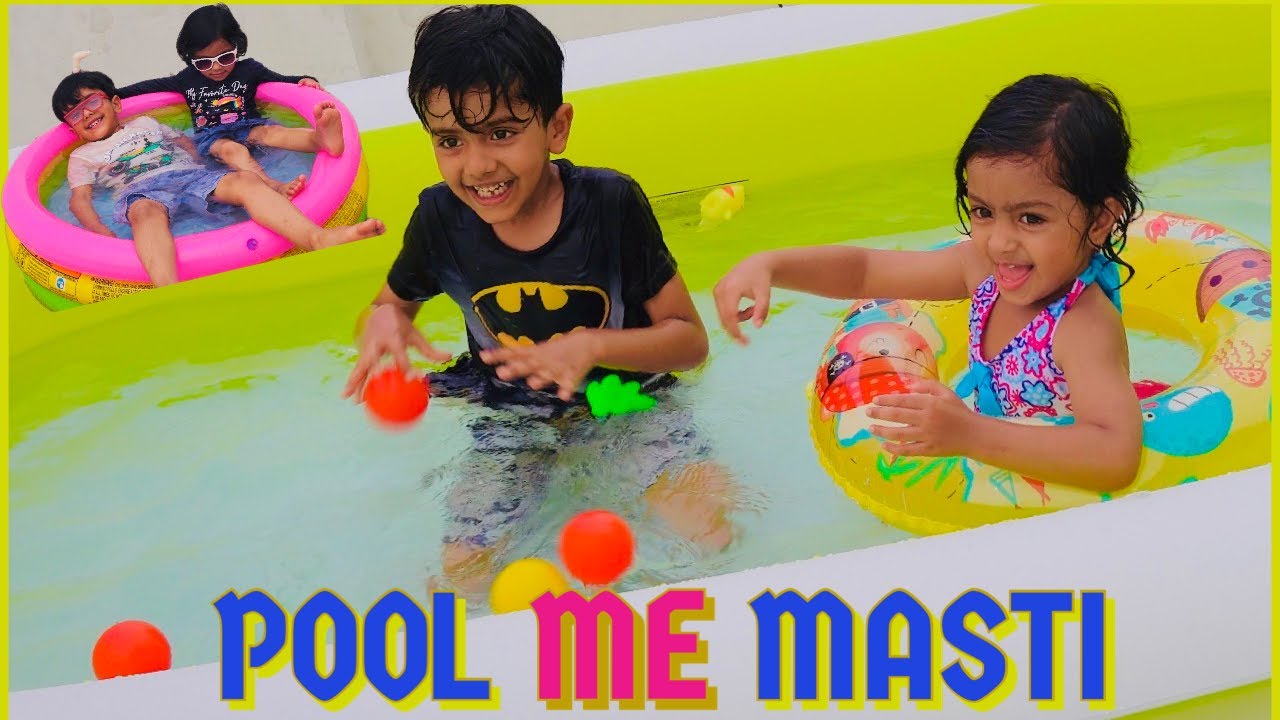 GARMI ME SWIMMING POOL KE MAJE | SUMMER POOL PARTY | GIANT SWIMMING POOL AT HOME | FUN WORLD WITH AJ