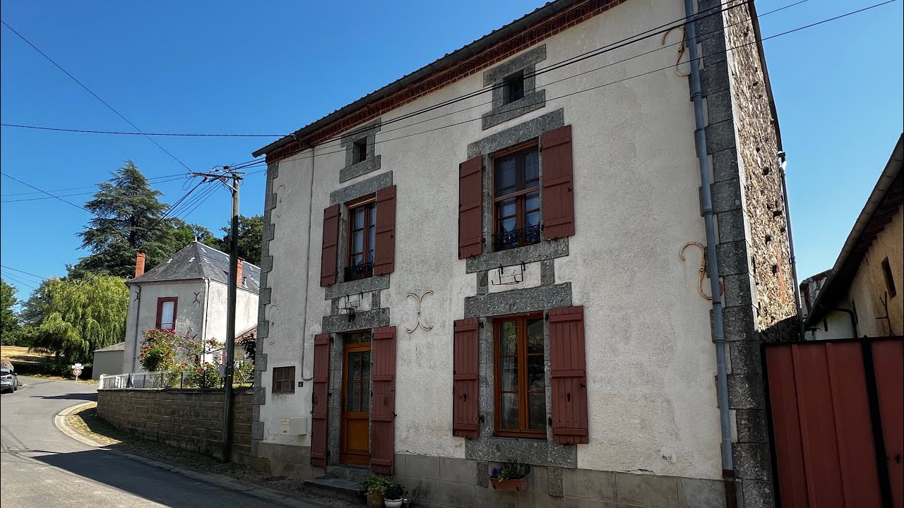 88,700. Darnac, Haute Vienne. Detached 2-bed stone house in lively village with restaurant
