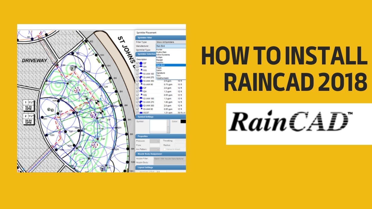 طريقة تسطيب وتشغيل الرين كاد - How to install Raincad 2018