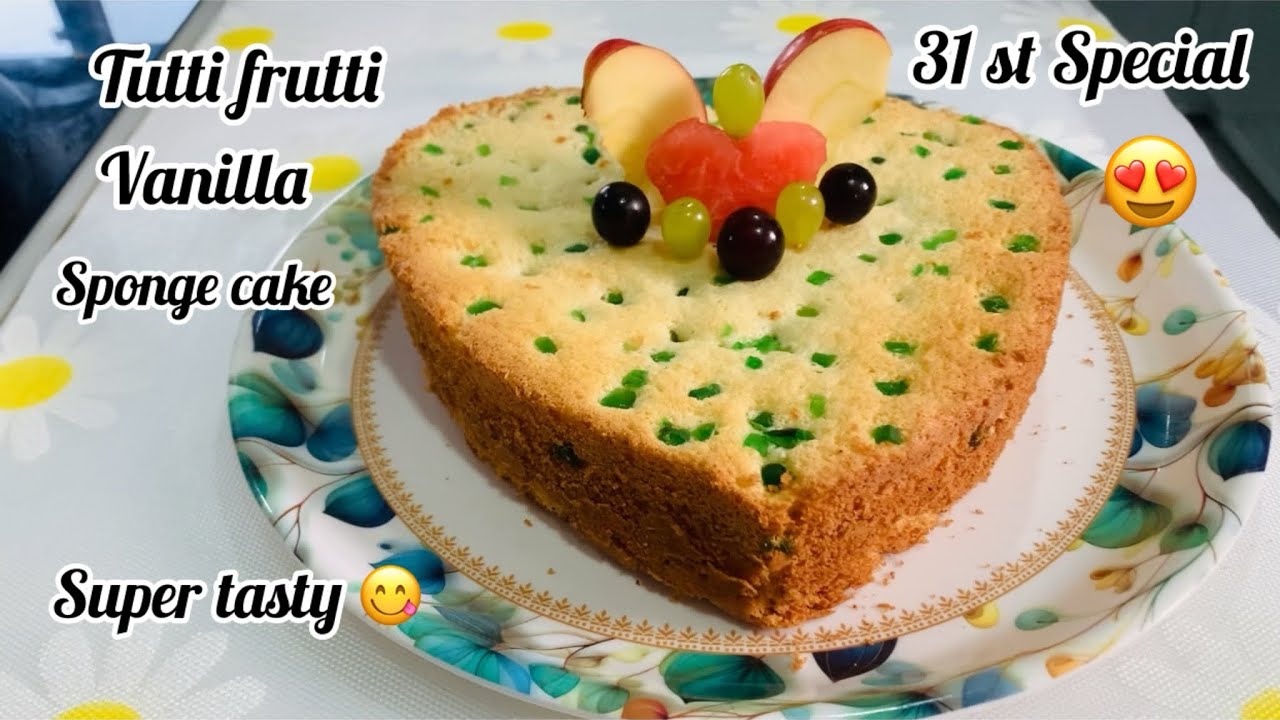 31’st Special👉Tutti Frutti vanilla sponge cake😋celebration గా చేసుకొని పిల్లలు,ఫ్యామిలీ enjoy చేయండి
