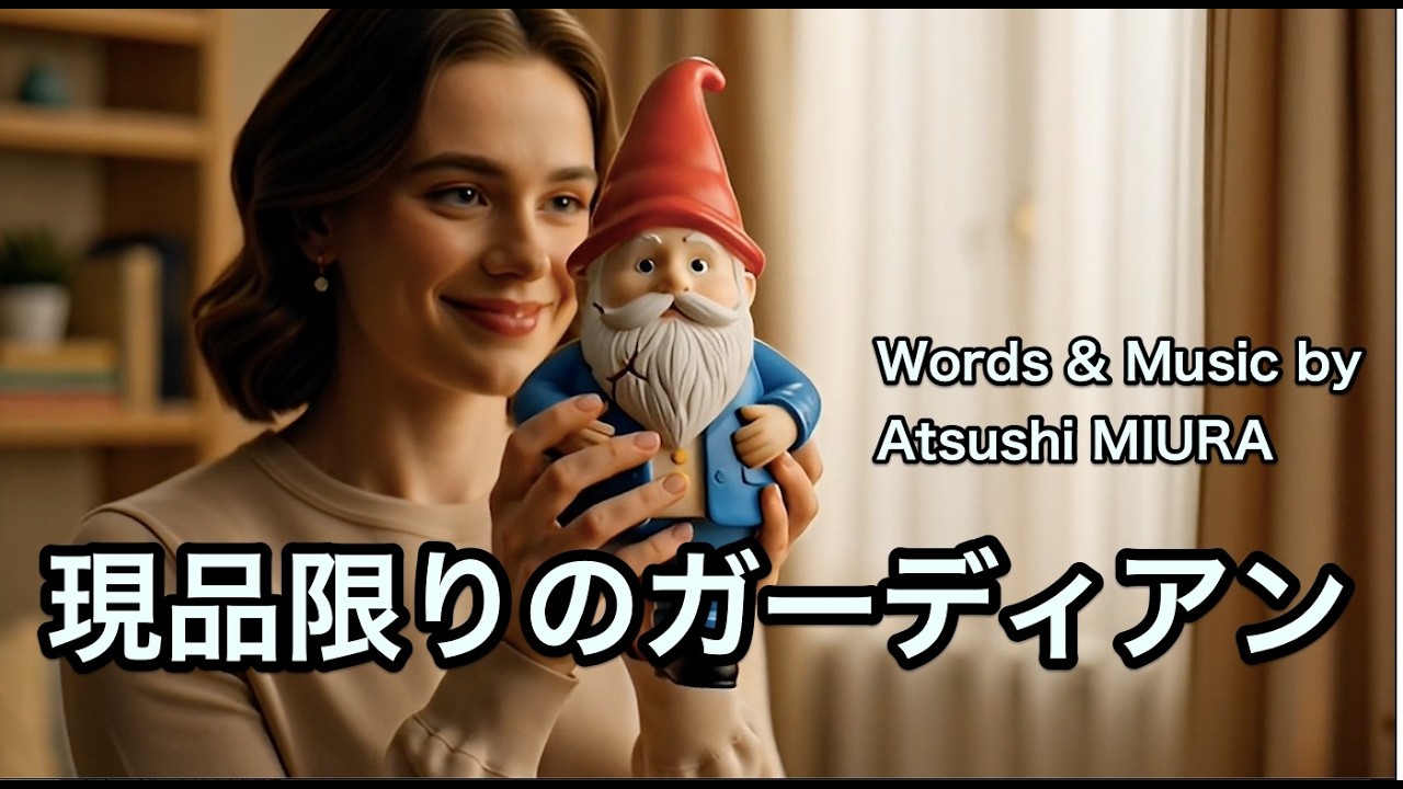 【オリジナルMV】 現品限りのガーディアン　Words & Music Atsushi MIURA　詞・曲　三浦　敦　ー　ガーデンノームが主人公で、ガーディアンです。「現品限り」だったけど、最後には？