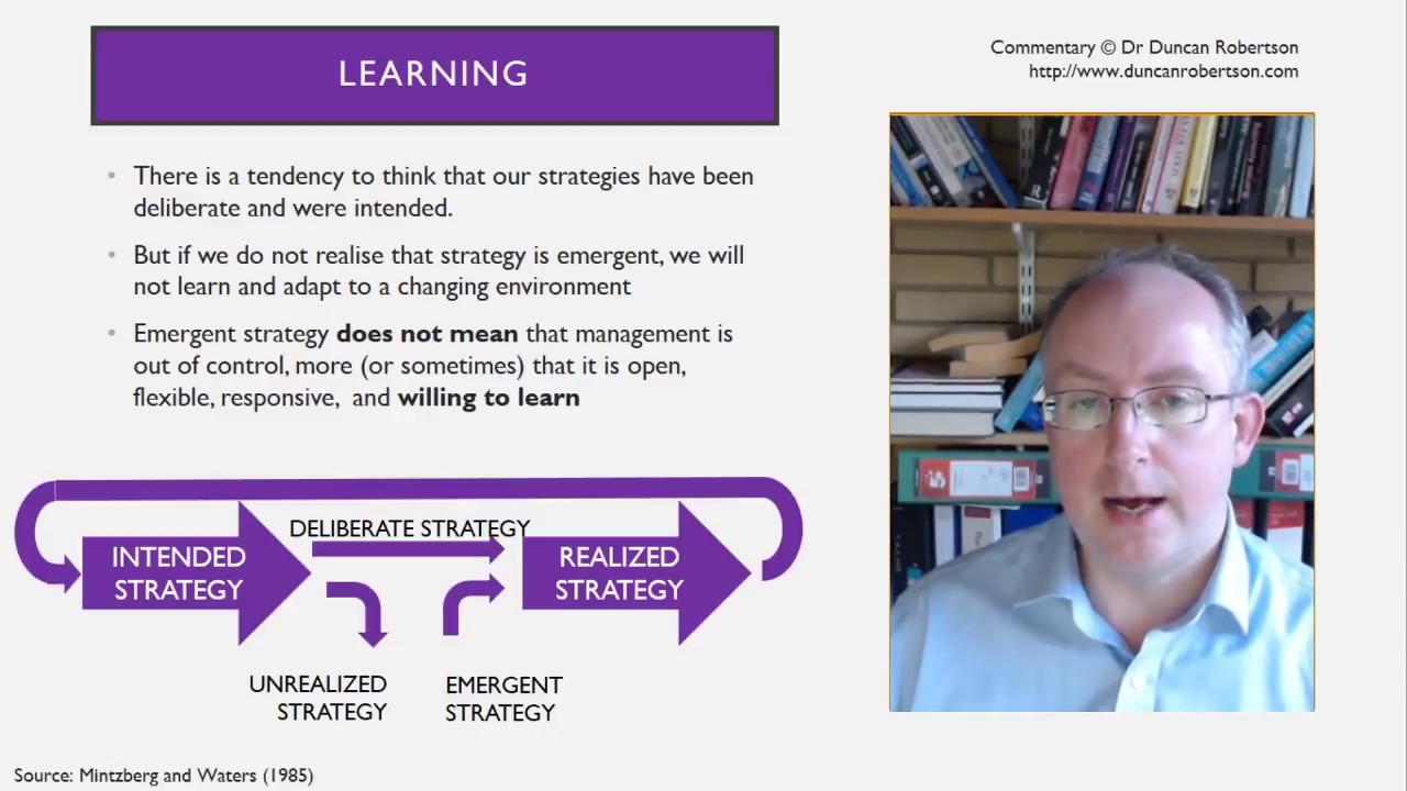 001 Mintzberg and Waters (1985) Deliberate and Emergent Strategy