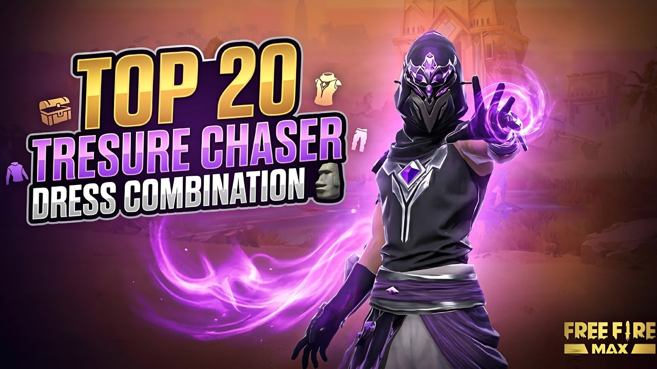 TOP 20 TRESURE CHASER DRESS COMBINATION 🗿#dresscombination#notopup #freestyle#ff #ffdresscombination