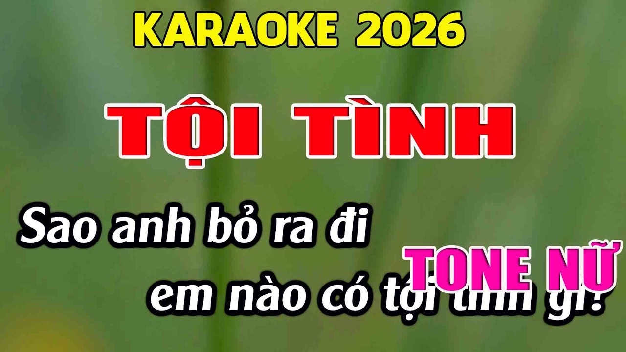 Tội Tình Karaoke Tone Nữ Karaoke Giang Organ - Beat Mới