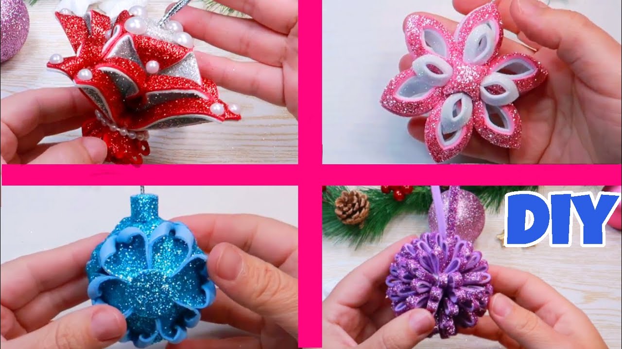 Diy ideas de adornos de Navidad de foami o goma eva muy fáciles, adornos navideños
