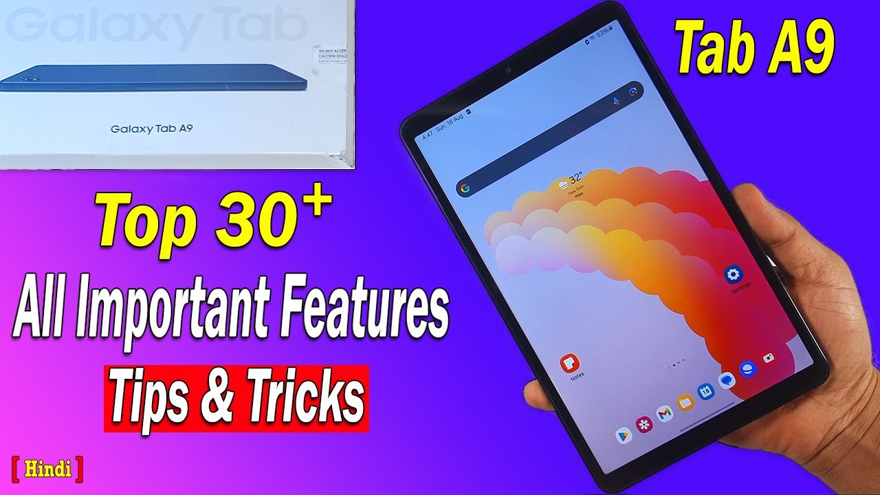 Samsung Galaxy Tab A9 all Important Features & Tips and Tricks | Galaxy Tab A9 Hidden Features